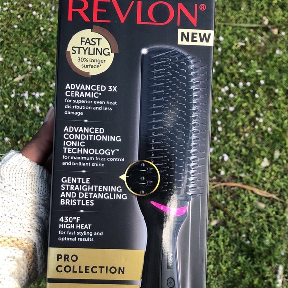 revlon salon one step xl straightening heated hair brush